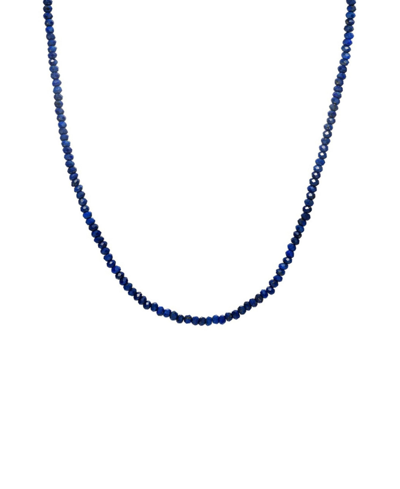Shop Zoe Lev Blue Lapis Beaded Necklace In Gold