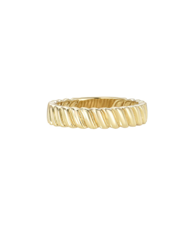 Shop Zoe Lev Coil Ring In Gold
