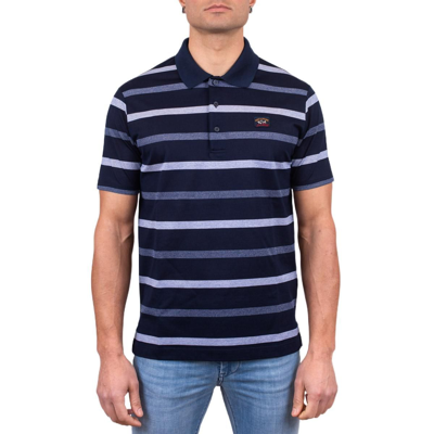 Shop Paul & Shark Men's Blue Cotton Polo Shirt
