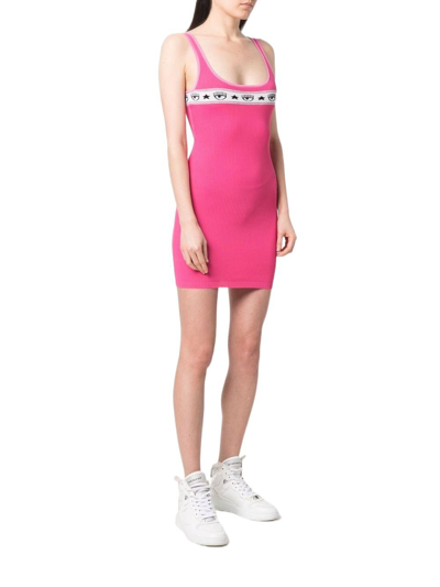 Shop Chiara Ferragni Women's Pink Viscose Dress