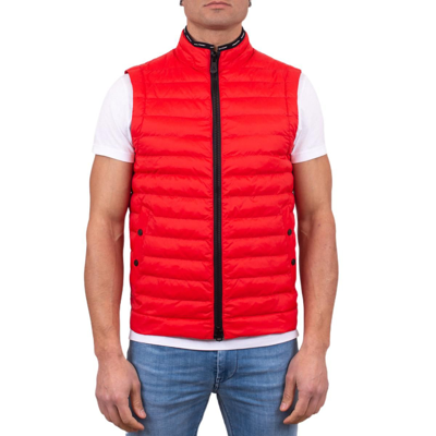 Shop Peuterey Men's Red Polyester Vest