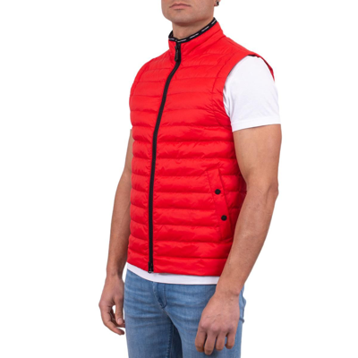 Shop Peuterey Men's Red Polyester Vest