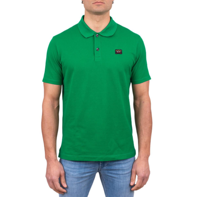Shop Paul & Shark Men's Green Cotton Polo Shirt