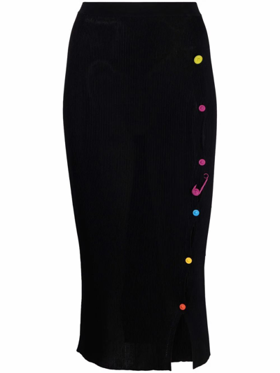 Shop Versace Women's Black Viscose Skirt