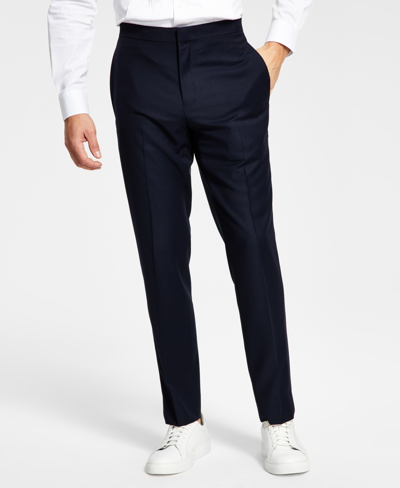 Shop Alfani Men's Slim-fit Navy Tuxedo Pants, Created For Macy's