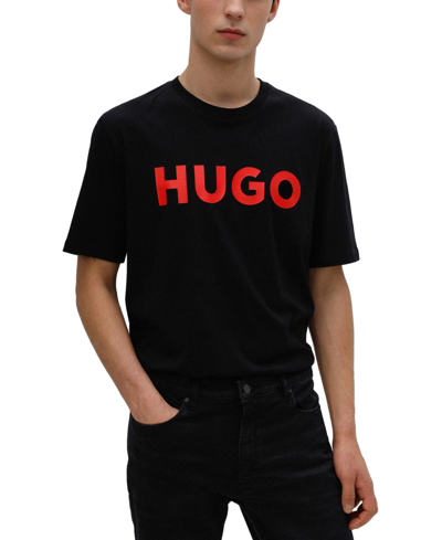 Shop Hugo Men's Dulivo Logo T-shirt In Black