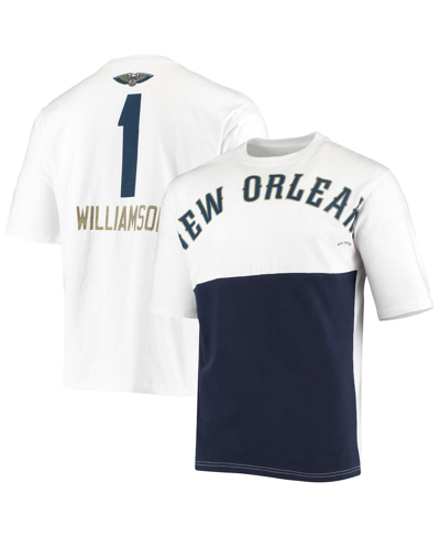 Fanatics Branded Zion Williamson White New Orleans Pelicans Big & Tall Yoke T-shirt In White