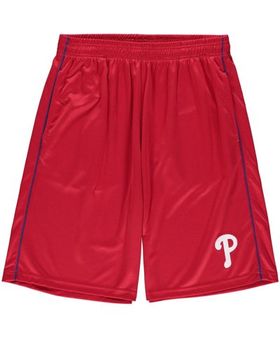 Shop Majestic Men's  Red Philadelphia Phillies Big Tall Mesh Shorts
