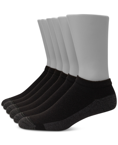 Hanes Men's Ultimate Xtemp Ultra Cushion Low Cut Black Socks, 7-pairs In Black