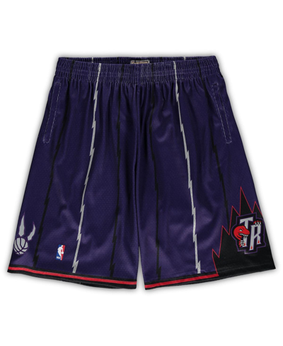 Mitchell & Ness Men's Mitchell Ness Purple Toronto Raptors Big Tall Hardwood Classics Team Swingman Shorts In Purple