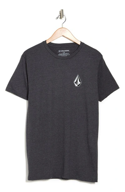 Shop Volcom Sickly Stone Heathered T-shirt In Blk Hther