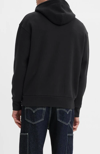 Shop Levi's Levis T3 Relaxed Graphic Hoodie In Bw Palm Fill Hoodi