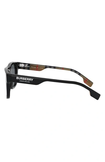 Shop Burberry 56mm Square Sunglasses In Black