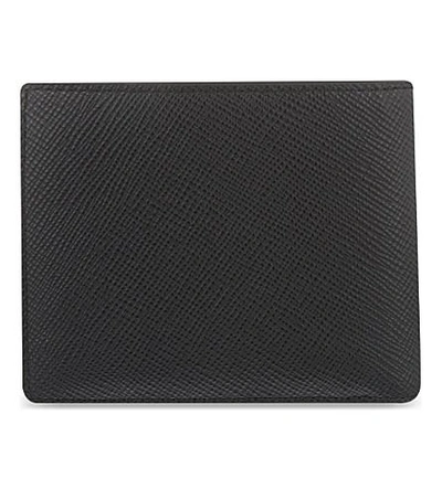 Shop Michael Kors Harrison Leather Billfold Wallet In Black