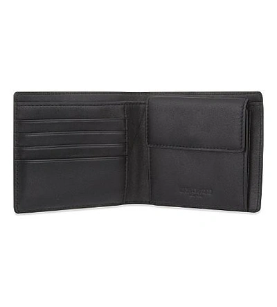 Shop Michael Kors Harrison Leather Billfold Wallet In Black