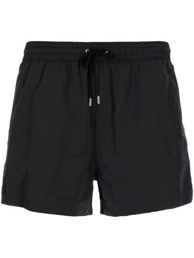 Shop Paul Smith Drawstring Swim Shorts In Black