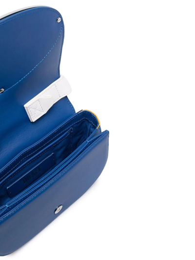 Shop Diesel 1dr Leather Shoulder Bag In Blue