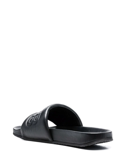 Shop Ambush Logo-quilted Tonal Slides In Black