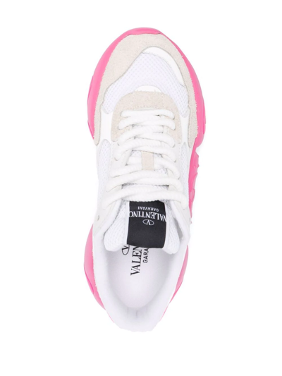 Shop Valentino Bubbleback Chunky Sneakers In White