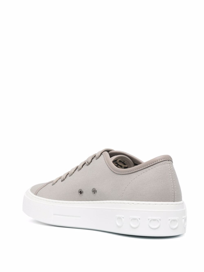 Ferragamo Mediterr Low-top Sneakers In Grey