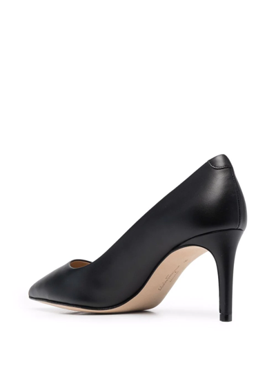 Ferragamo Ilary 70mm Leather Pumps In Black