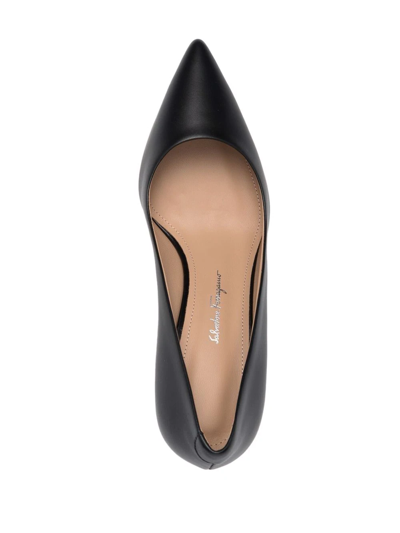 Ferragamo Ilary 70mm Leather Pumps In Black
