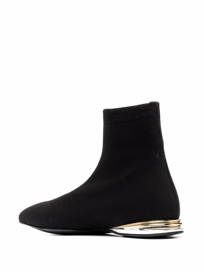 Ferragamo Missy Logo Boots In Black