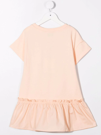 Shop Kenzo Rainforest-print T-shirt Dress In Pink