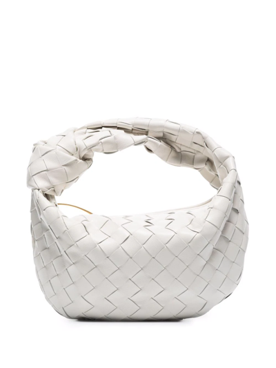 Shop Bottega Veneta Mini Jodie Tote Bag In White