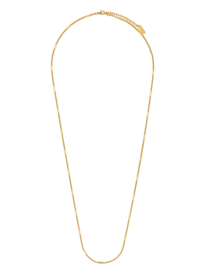 Shop Saint Laurent Long Curb Chain Necklace In Gold