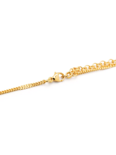 Shop Saint Laurent Long Curb Chain Necklace In Gold