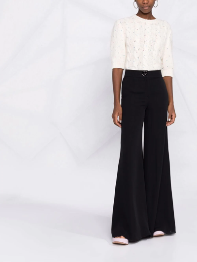 Moschino High-waisted Black Maxi Skirt With Pleated Design In Black