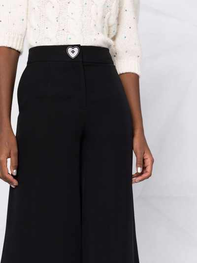 Moschino High-waisted Black Maxi Skirt With Pleated Design In Black