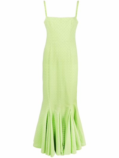 Shop Giuseppe Di Morabito Perforated Diamond Patterned Dress In Green