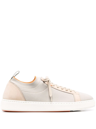 Shop Santoni Daftest Low-top Sneakers In Neutrals