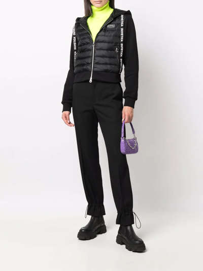 Duvetica Bolsena Panelled Hooded Puffer Jacket In Black