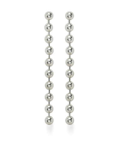 Shop Martine Ali Ball Drop Earrings In Silver