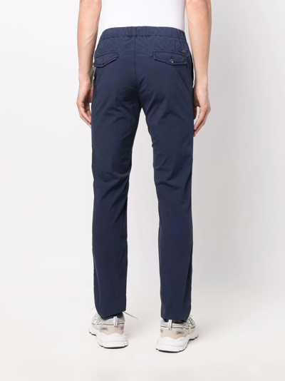 Shop Incotex Drawstring Slim-fit Trousers In Blue