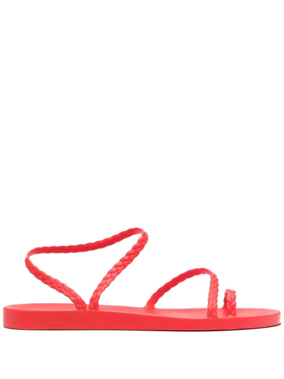 Shop Ancient Greek Sandals Eleftheria Jelly Sandals In Red