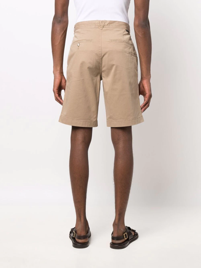 Shop Woolrich Knee-length Cotton Chino Shorts In Neutrals