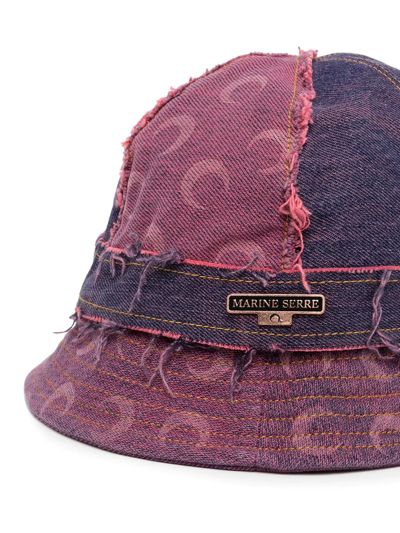 Marine Serre Merine Serre Womans Moon Pink And Purple Denim Hat | ModeSens