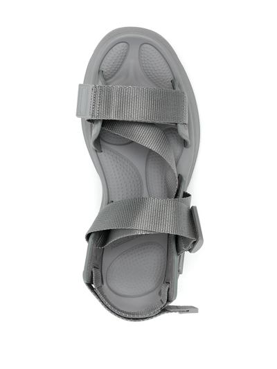 Shop Alexander Mcqueen Touch-strap Chunky Sandals In Grey