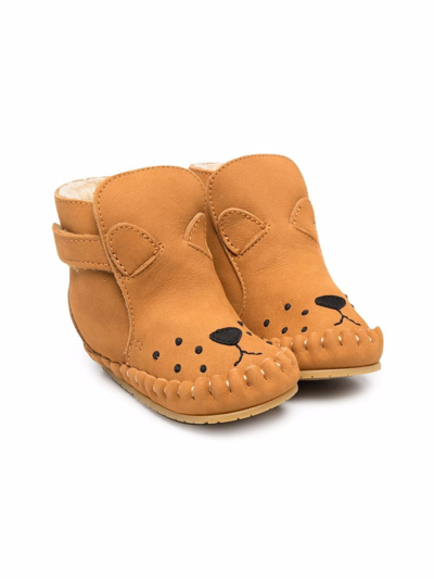 Shop Donsje Kapi Lion-shape Boots In Brown
