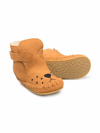 Donsje Baby Kapi Leather Booties In Brown