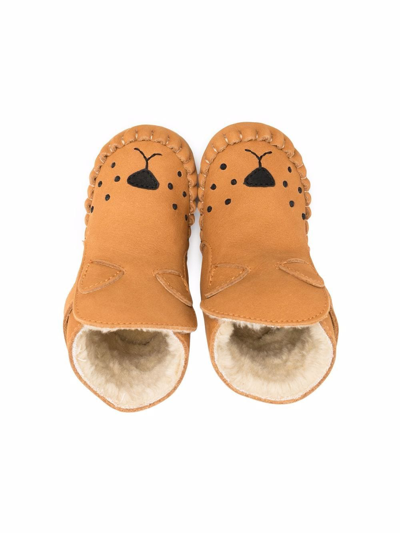 Donsje Baby Kapi Leather Booties In Brown