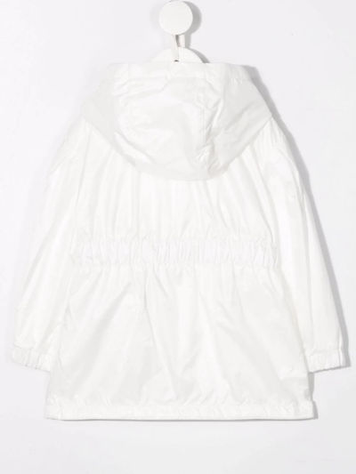 Moncler Nogar Long Parka Coat In White