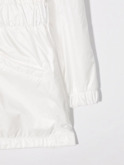 Moncler Nogar Long Parka Coat In White