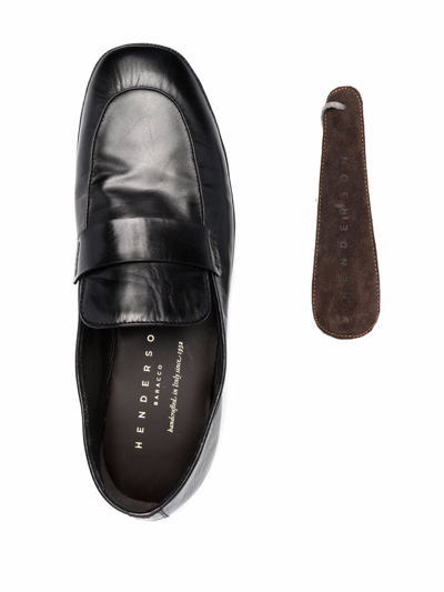 Shop Henderson Baracco Ernest Leather Loafers In Black