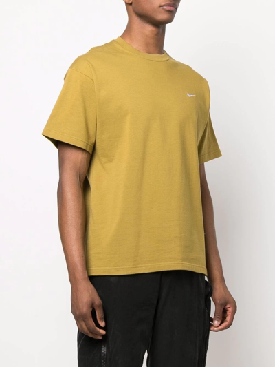 Shop Nike Solo Swoosh Cotton T-shirt In Green