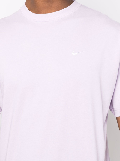 Shop Nike Solo Swoosh Cotton T-shirt In Purple